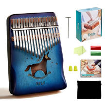 byla  horse color donner 17keys  kalimba china musical instrument with tuning hammer